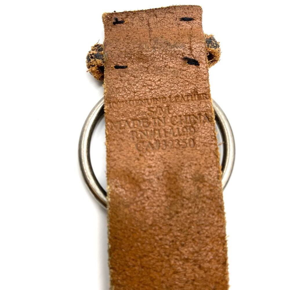 ROXY distressed leather boho belt brown adjustable size 45" long 1.75" wide - Picture 8 of 13